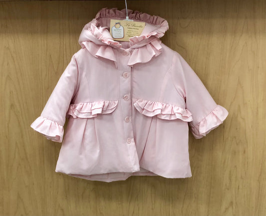 Pink Jacket with ruffled waist