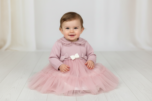 Bimbalo Little girls dress 7363 light mauve/Pink