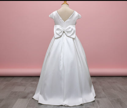 Exclusive! Michelina Bimbi Mikado Rhinestone Communion Dress Made In Italy