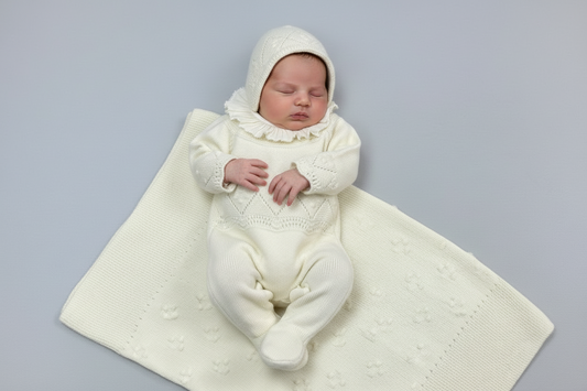 Take me home Ivory knit baby girls set