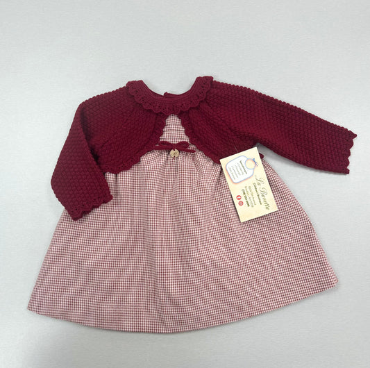047-30206 cranberry knit top dress