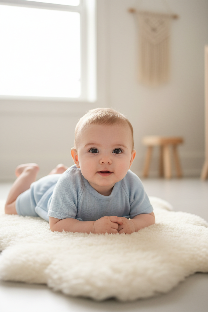 Baby Blue Knit Bear Two-Piece Set