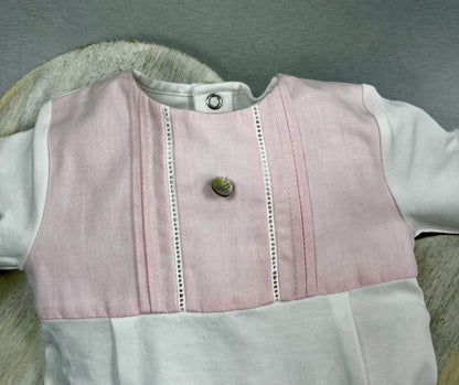 Baby girl one piece Pink & white romper