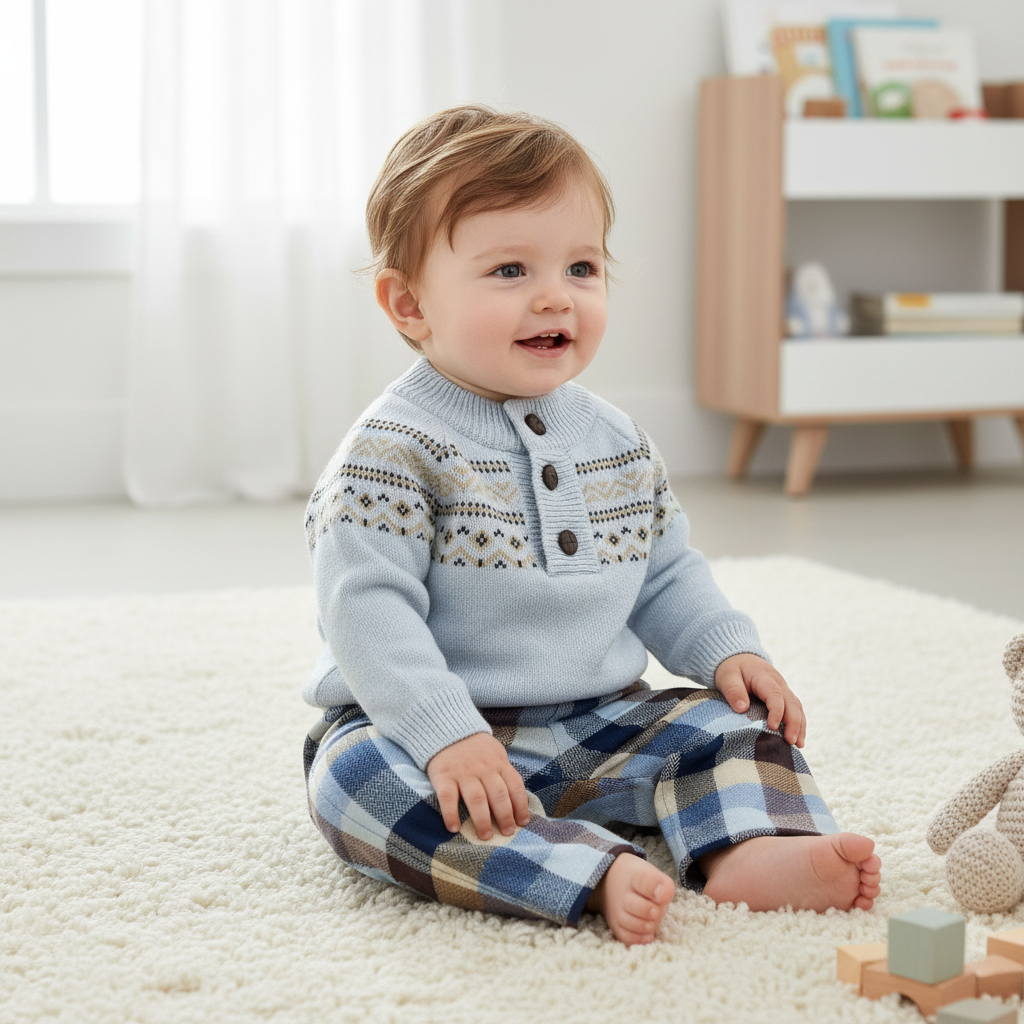 Baby Boys Elegant 2-Piece Set by Deolinda