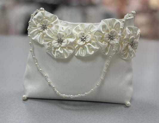 Communion Pocketbook | Ivory Satin Purse | Girls Communion Accessories | La Bavetta New York