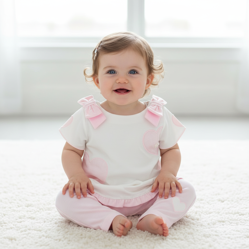 2pc Baby girl pink legging set DBV251304