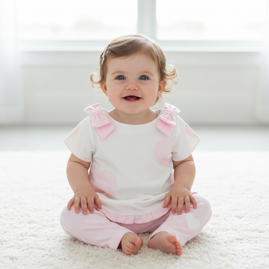 2pc Baby girl pink legging set DBV251304