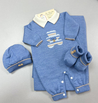 Baby boy take me home set made in Italy 6783
