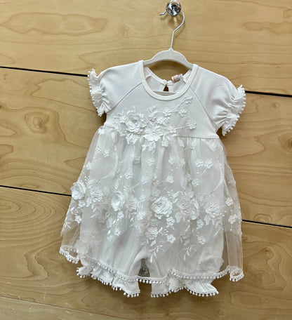 Baby Floral Lace Romper after christening set