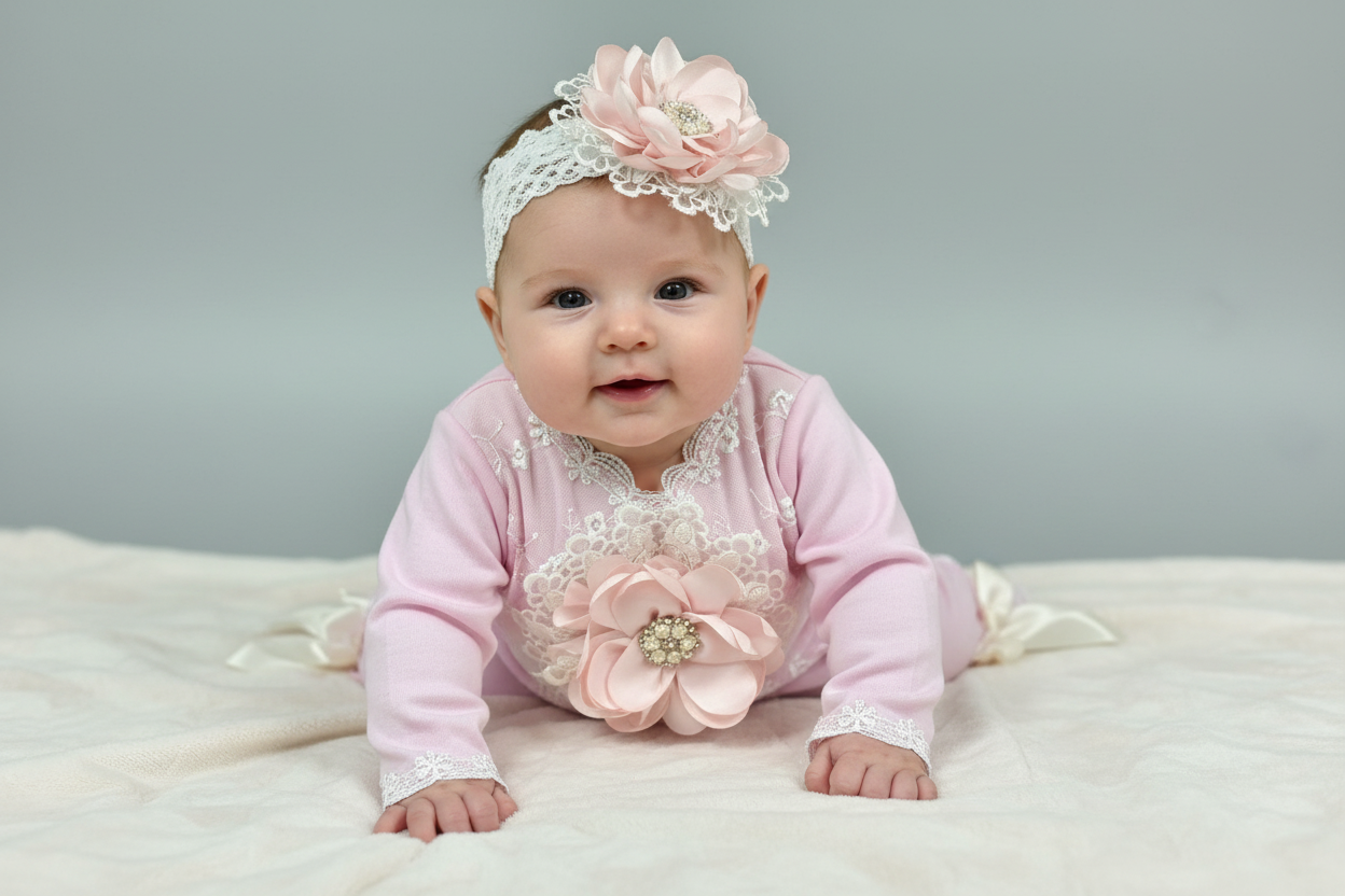 Katie Rose Kim  Baby Girls pants set W/long sleeves
