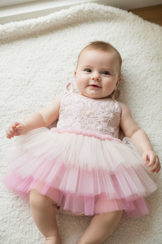 Pink Fleur Dress Baby