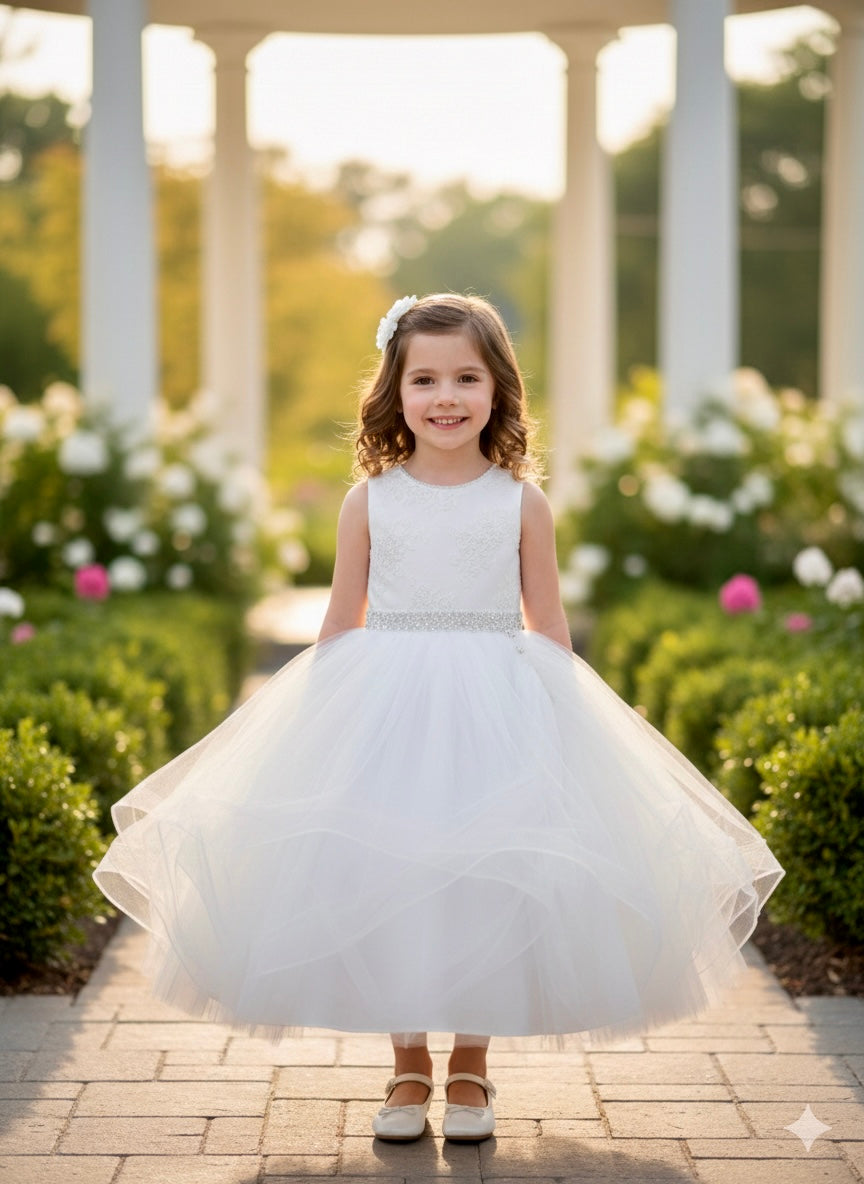 Tulle and Lace custom couture communion Dress BONNIE