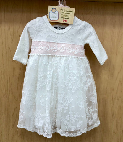 White Lace Romper with lace overlay