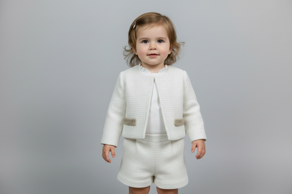 Bimbalo 3pc shorts tweed set made in Italy 6844