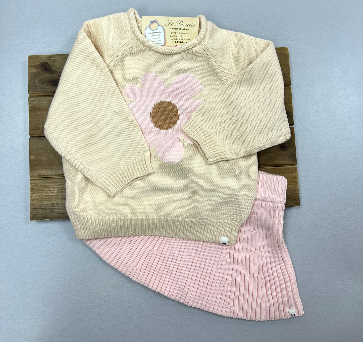 Oh baby 4788E765 Pink Daisy 2pc skirt set