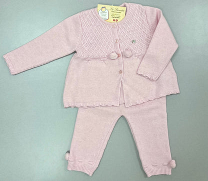 Baby Girl Pink Knit 2-Piece Set