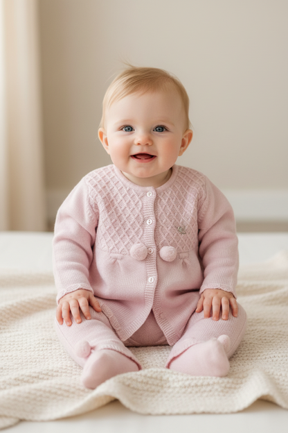 Baby Girl Pink Knit 2-Piece Set