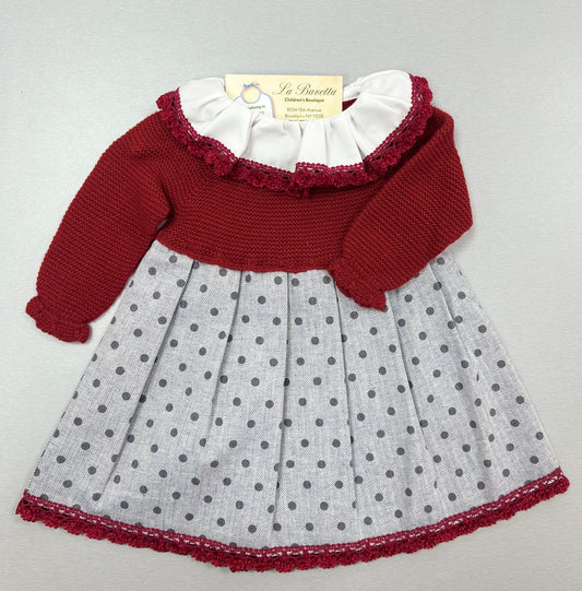 Cranberry knit Top Dress
