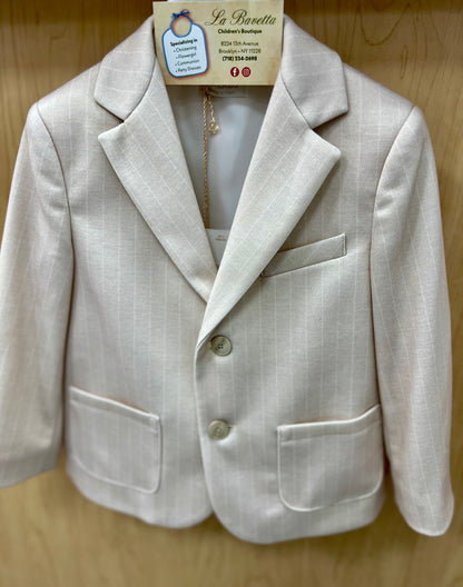 Pinstripe Tan Boys Blazer 7893 Made In Italy