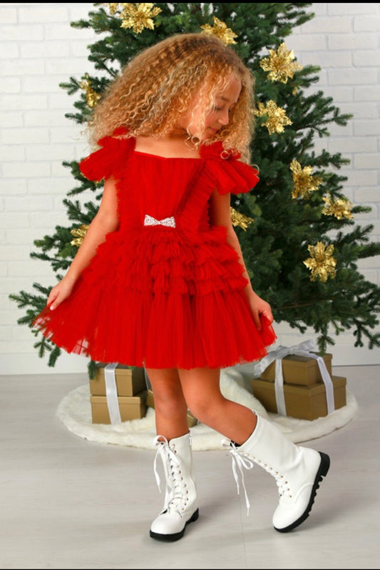Zoe Ruby Red Dress by ooh la la couture