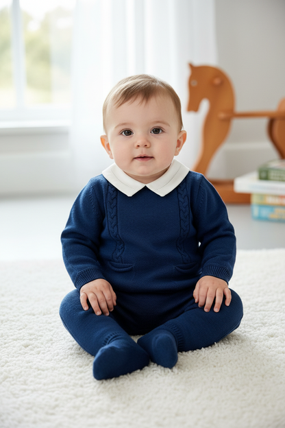 Dk104 boys 2pc knit pants set