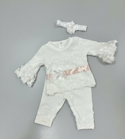 Baby Girl 3-Piece Floral Petal Set with Headband