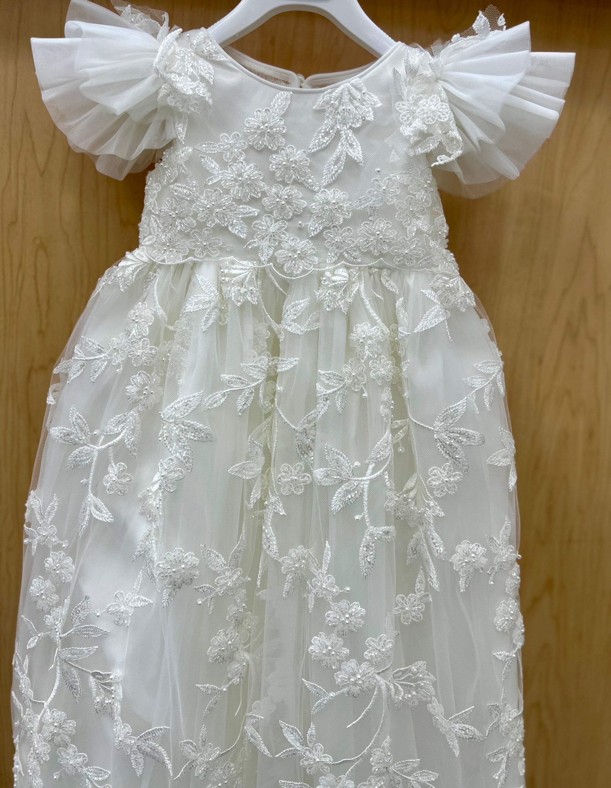 Girl's European Baptism dress little boutique in Brooklyn. 