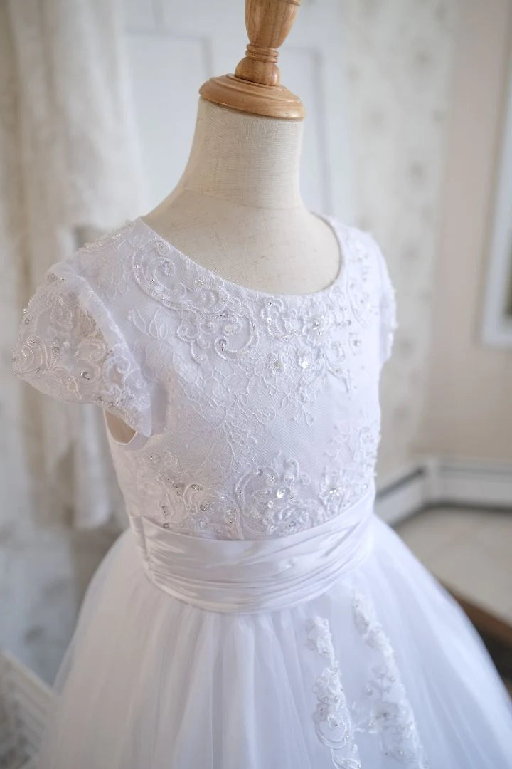 Christie Helene Communion Dress tulle full skirt