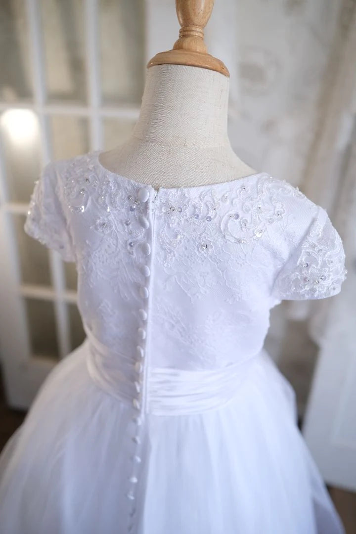 Christie Helene Communion Dress tulle full skirt