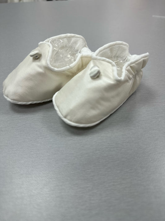 100 % silk christening booties