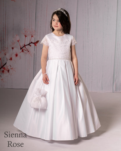 White Pleated Flower Girl Gown | La Bavetta | Children’s Shopping