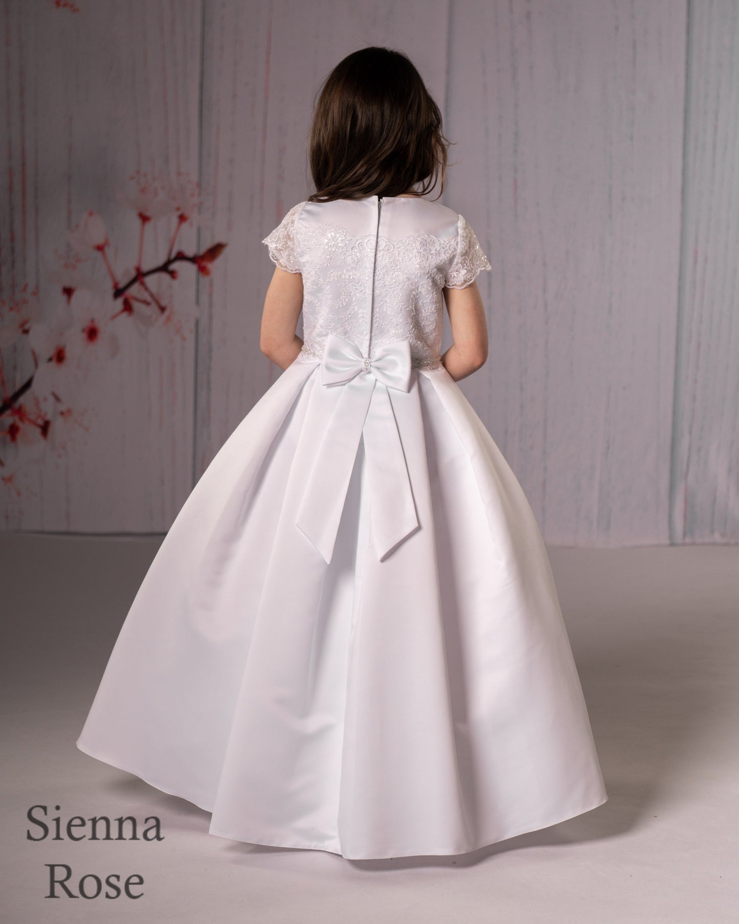 White Pleated Flower Girl Gown | La Bavetta | Children’s Shopping