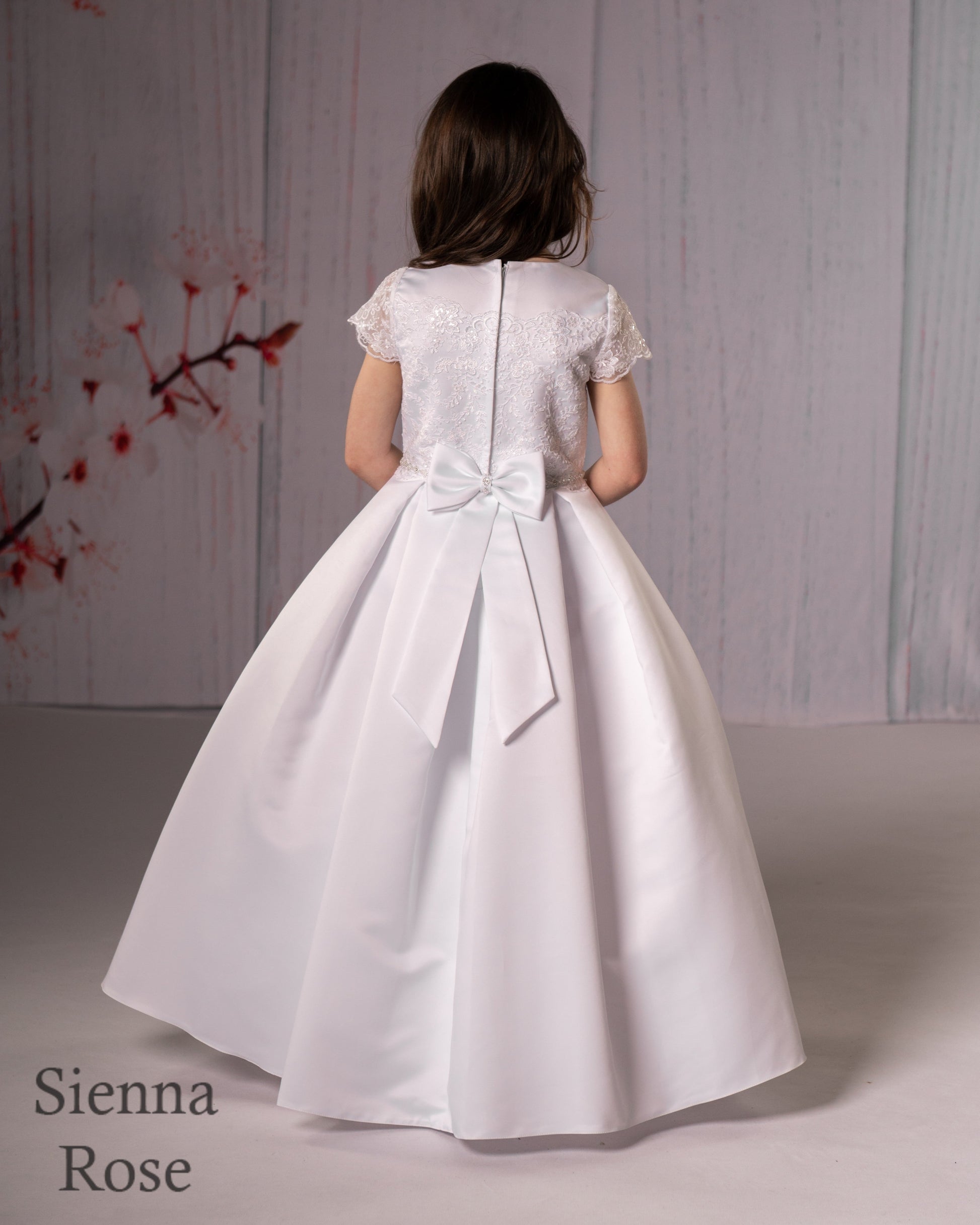 White Pleated Flower Girl Gown | La Bavetta | Children’s Shopping