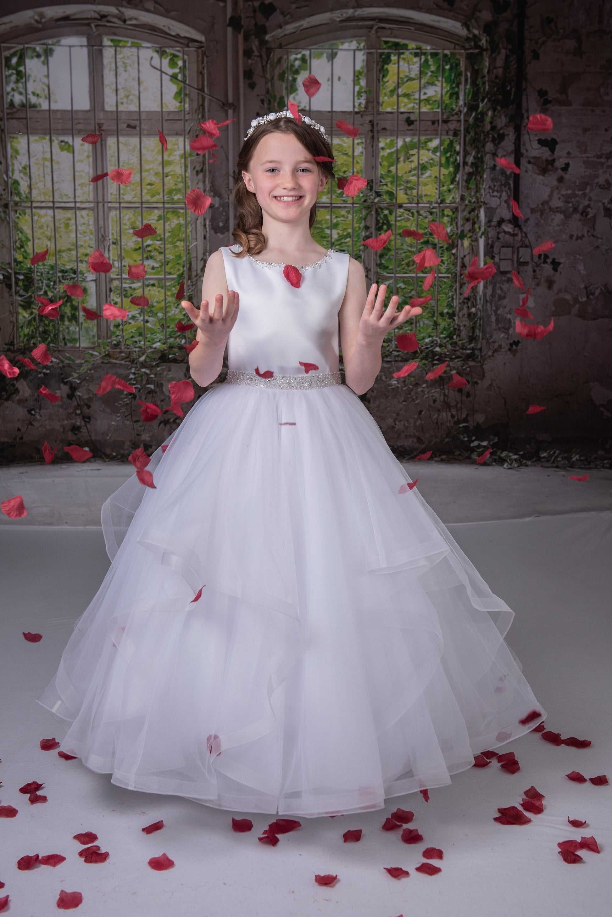 Sweetie Pie Communion Dress | White Flower Girl Gown