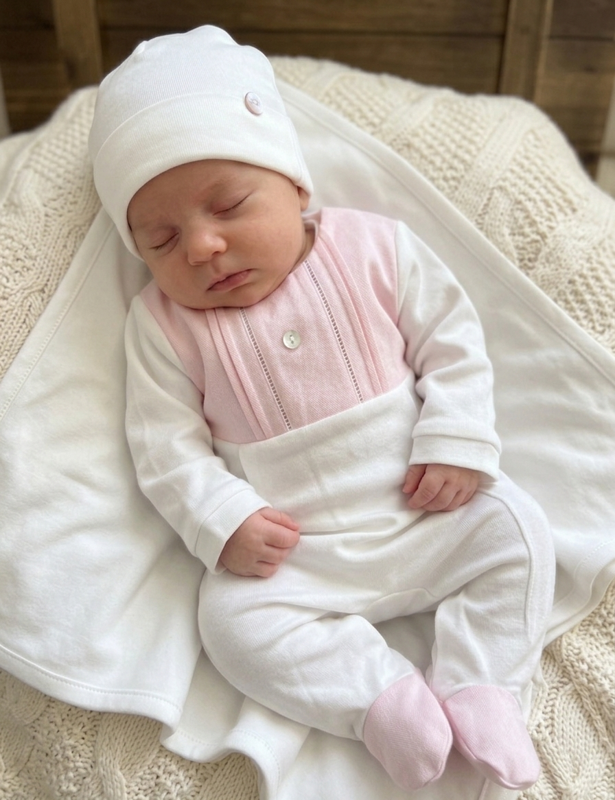 Baby Girl Take-Home Set - White & Pink