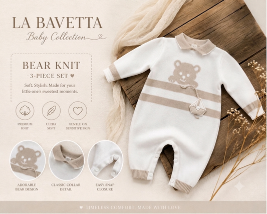 Bear Knit 3-Piece Set Made In Italy