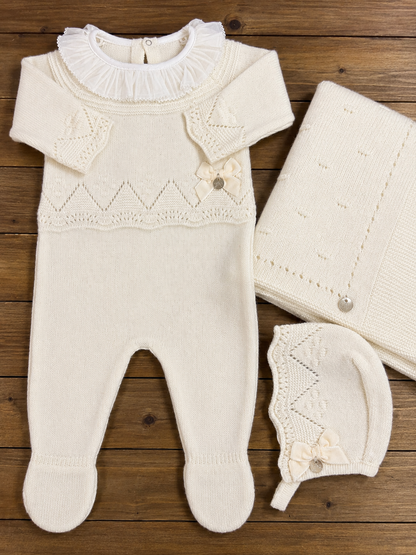 Ivory Knit Baby Take-Home 3-Piece Set