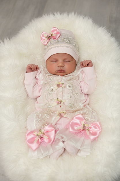 Pink Lace Newborn Take-Home Set
