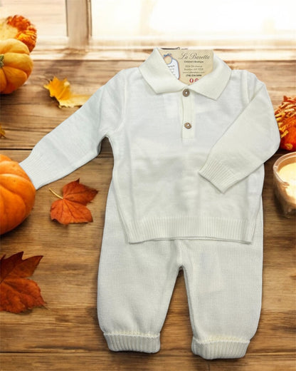 Bimbalo 2pc cotton knit pants set.