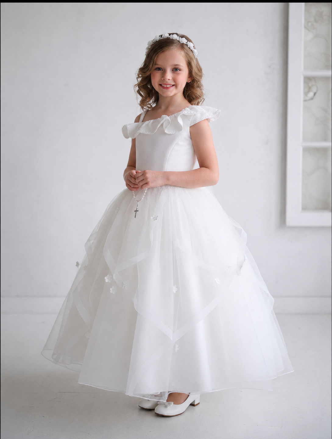 Christie Helene Communion Dress One Shoulder