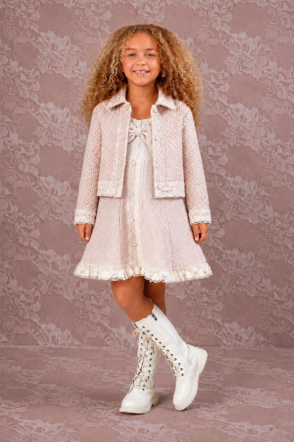 Coco Remi Pink Tweed Dress