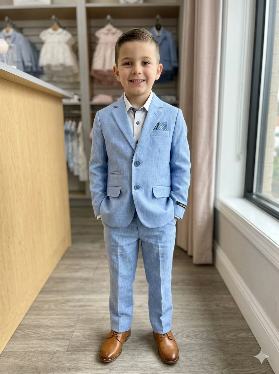 Little Gentleman Light Blue Suit