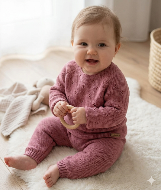 Pink Knit Two-Piece Set