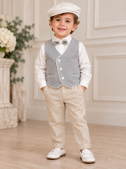 Boys’ Gray & Ivory Formal Outfit