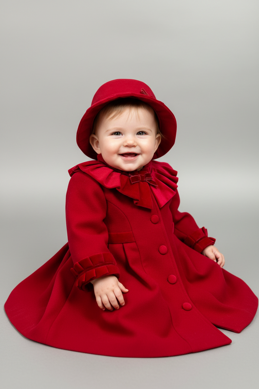 Red or Navy Blue girls wool coat