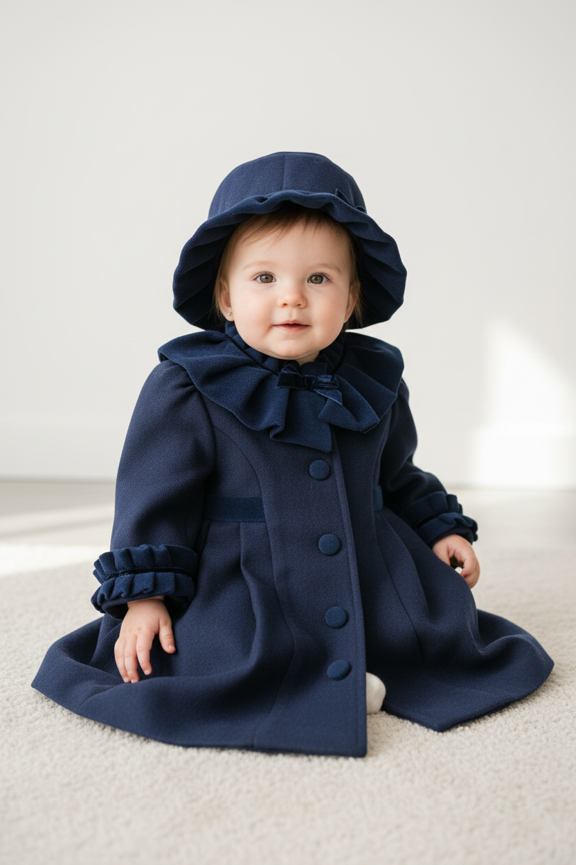 Red or Navy Blue girls wool coat