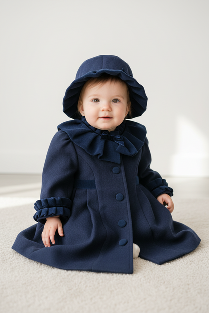 Red or Navy Blue girls wool coat