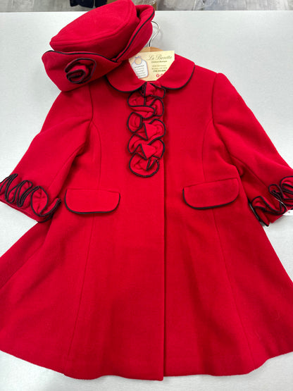 Red wool coat 9199