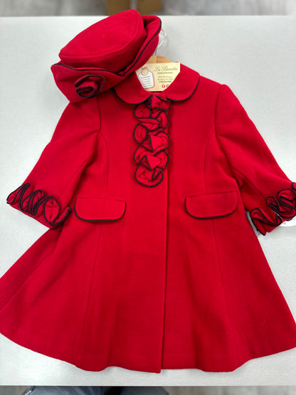 Red wool coat 9199