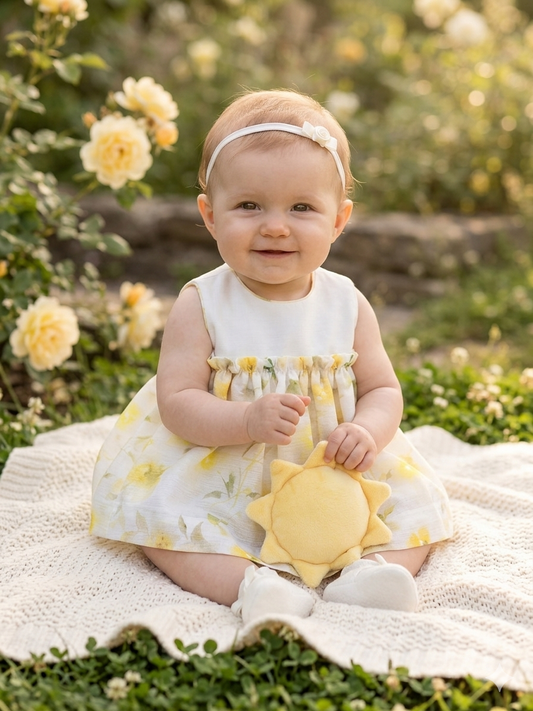 You Are My Sunshine Floral Baby Dress